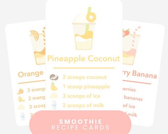 Smoothie Recipe Cards for Sensory Play