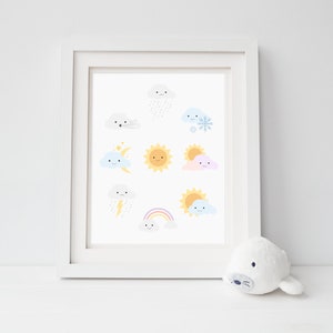 Montessori Playroom Weather Poster Daycare Decor Homeschool Art Preschool Printable Nursery