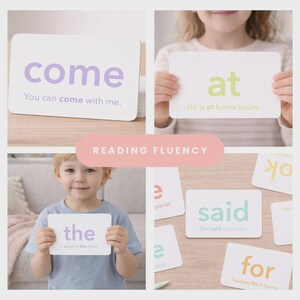 Learn to Read Flashcards Bundle | Early Reader Phonics Sight Words CVC Cards | Kindergarten Readiness Toddler Preschool Reading Games image 8