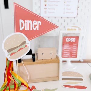 Burger Diner Dramatic Play & Printable Worksheets - Etsy