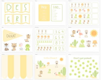 Desert Animals Dramatic Play & Printable Worksheets