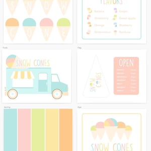 Snow Cone Dramatic Play & Printable Worksheets