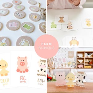 Pacote de brinquedos sensoriais de animais de fazenda para cestas de Páscoa para crianças pequenas