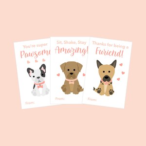 Pink & Red Puppy Dog Valentine's Printables image 3