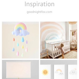 Rainbow Nursery Wall Art, Print Set of 3 for toddler girl or playroom image 3