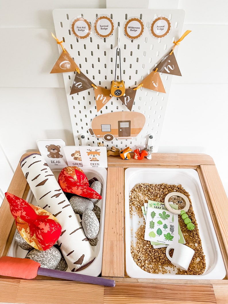 Camping Printable Dramatic Play Set and Sensory Bin Accessories image 8