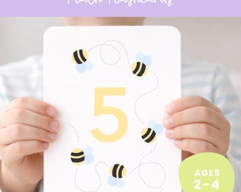 Montessori Math Flashcards Bundle for Toddlers | Counting Cards 1-20 | Preschool Math Learning Cards | Addition Subtraction Flash Cards