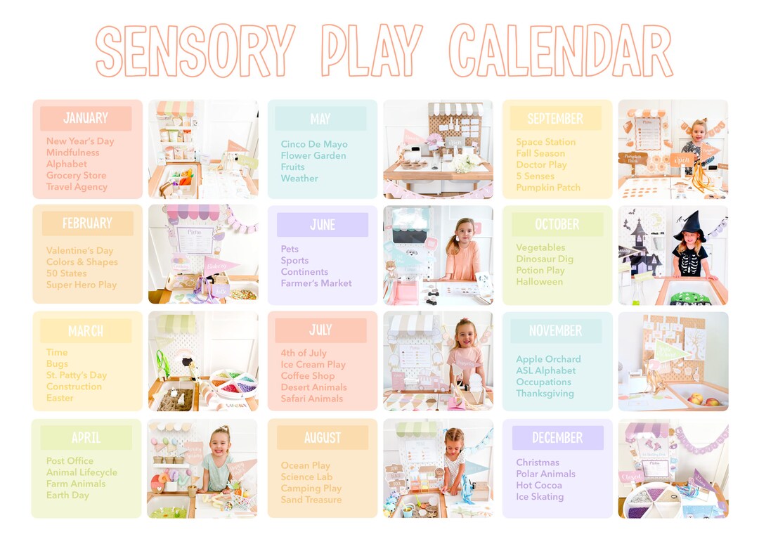 Sensory Play Calendar 2024 calendar Only Etsy