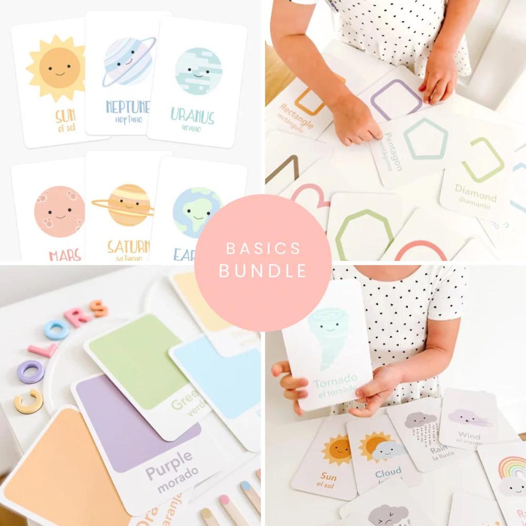 Preschool Flashcards Bundle | Montessori Toddler Learning Cards ...