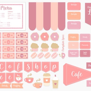 Coffee Shop Dramatic Play Printable Dramatic Play Set