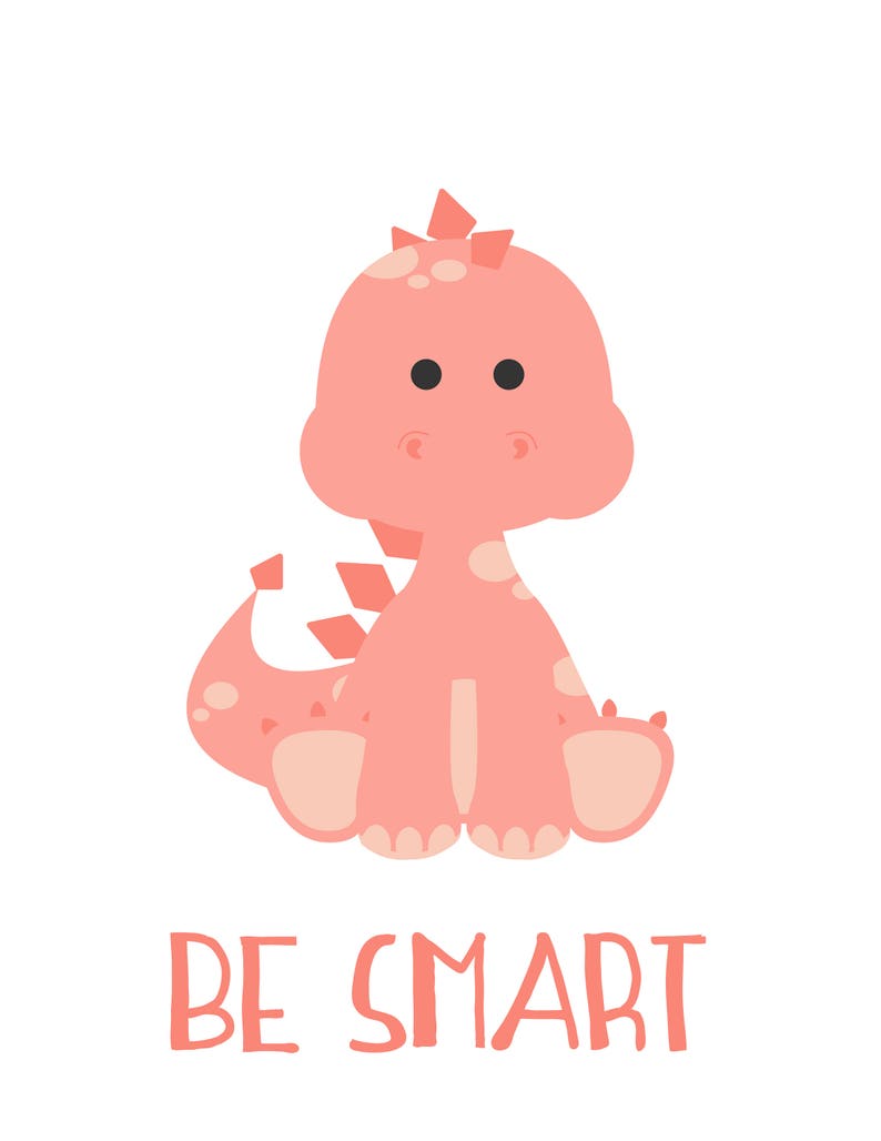 Dinosaur Be Brave, Be Smart, Be Strong Nursery Art Set of 3 Prints image 7