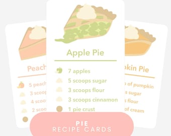 Pie Recipe Cards for Sensory Play