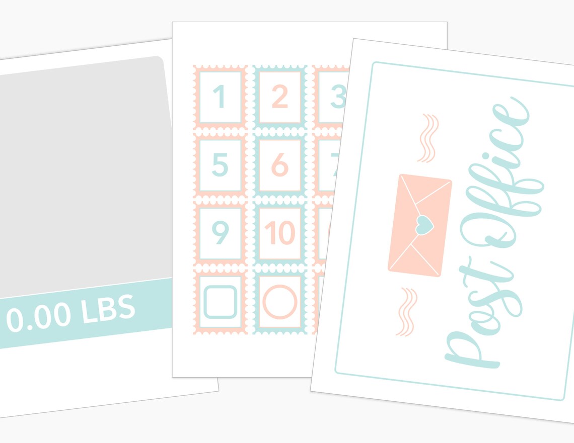 Post Office Dramatic Play Printable Dramatic Play Set - Etsy
