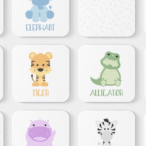 Jogo de memória animal Zoo Safari e brinquedo educativo para crianças | Presente para bebê com meia de Natal