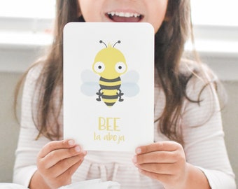Bugs Flashcards, Toddler Educational Game, Children's Gift