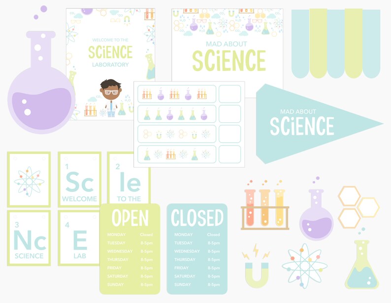 Science Lab Dramatic Play & Printable Worksheets - Etsy