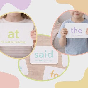 Learn to Read Flashcards Bundle | Early Reader Phonics Sight Words CVC Cards | Kindergarten Readiness Toddler Preschool Reading Games image 10