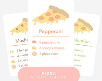 Pizza Recipe Cards for Sensory Play