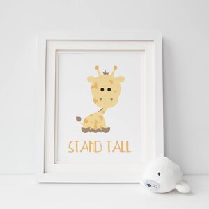 Zoo Safari Be Brave Stand Tall Be Strong Animal Nursery Art Giraffe Lion Elephant Set of 3 Prints image 3