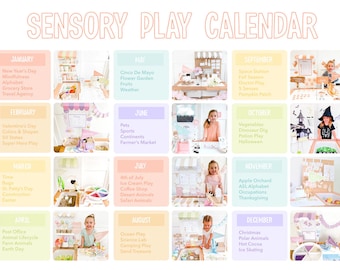 Sensory Play Calendar Flashcard Bundle