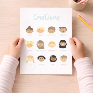 Toddler Mood Meter Printable, Feelings Chart for Kids, Calm Down Corner Poster, Preschool Emotion Chart, Montessori Emotional Regulation SEL image 12