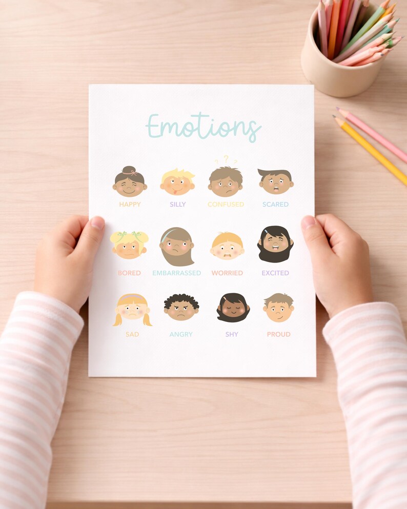 Toddler Mood Meter Printable, Feelings Chart for Kids, Calm Down Corner Poster, Preschool Emotion Chart, Montessori Emotional Regulation SEL image 12