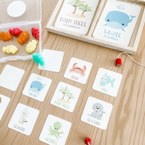 Sea Animal Match Game / Juego para niños pequeños / Juego de memoria / Juguetes educativos / Regalo para niños pequeños / Animales marinos / Juego de aprendizaje / Rellenos de cestas de Pascua