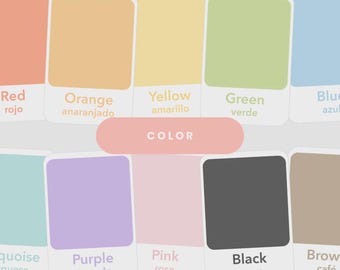 Toddler Color Flashcards | Montessori Learning Cards, Hand-Illustrated (Set of 10)