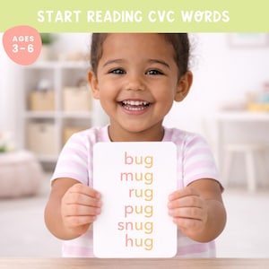 CVC Word Flashcards | Learn to Read CVC Words | Preschool Blending Practice | Ages 4–6