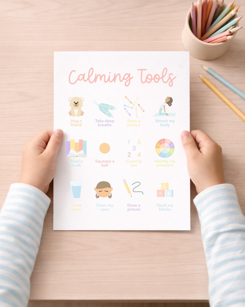 Toddler Mood Meter Printable, Feelings Chart for Kids, Calm Down Corner Poster, Preschool Emotion Chart, Montessori Emotional Regulation SEL image 13