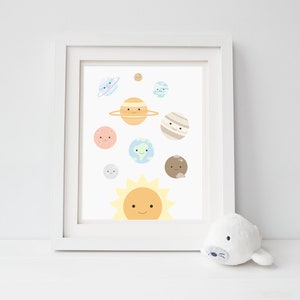 Classroom Decor, Space Room Decor, Planets Nursery Art, Solar System Art, Solar System Print, Space Print, Solar System Poster