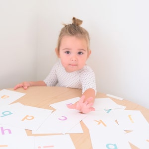 Kleinbuchstaben Flashcards, Großbuchstaben, Bestes Geschenk für 1 Jahr Alt, Buchstaben Spielzeug, Montessori Spielzimmer, Lernen, ABC Spiele, Vorschule
