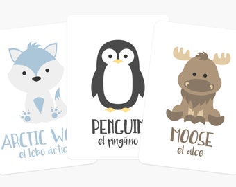 Arctic Animals Flashcards, Kid Education Toy