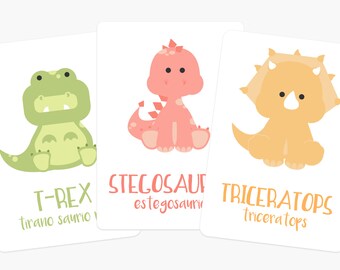 Dinosaur Flashcards for Toddlers | Montessori Learning Toy (Ages 2–5)