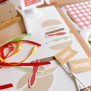 Burger Diner Dramatic Play & Printable Worksheets - Etsy