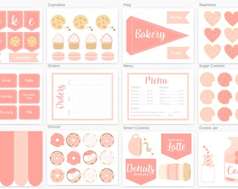 Valentine's Day Bakery Printable Dramatic Play Set and Sensory Bin Accessories Inspiration
