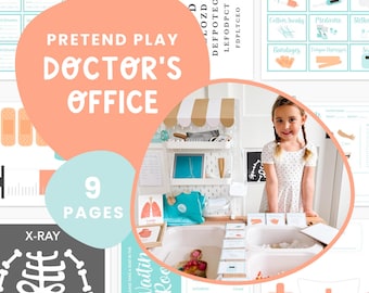 Doctor Pretend Play Printable | Toddler Doctor Activity | Dramatic Play Doctor Kit | Montessori Learning Through Play | Preschool Sensory Pl