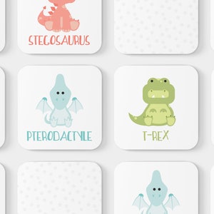 Juego de dinosaurios / Juego para niños pequeños / Juego de memoria / Juguetes educativos / Regalo para niños pequeños / Tarjetas de dinosaurios / Juego / Rellenadores de canastas de Pascua