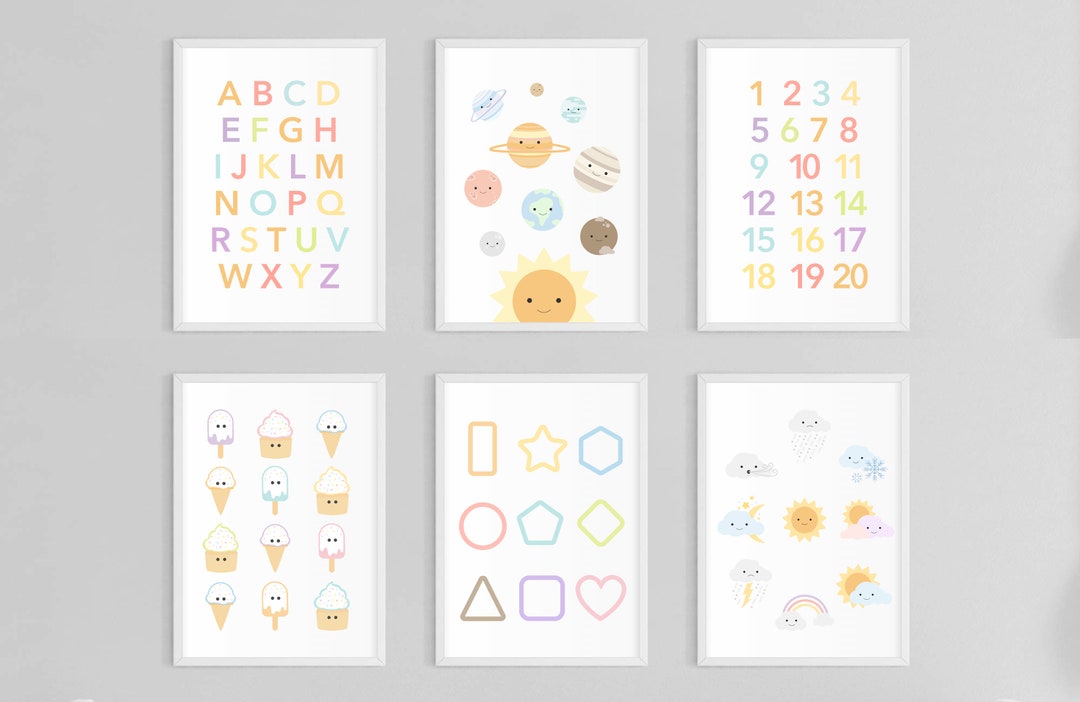 Montessori Art, Home School Printable, Educational Print, Nursery Wall ...