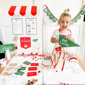 Hot Cocoa Green & Red, Digital Download, Hot Chocolate Themed Winter Holiday Sensory Bin Setup