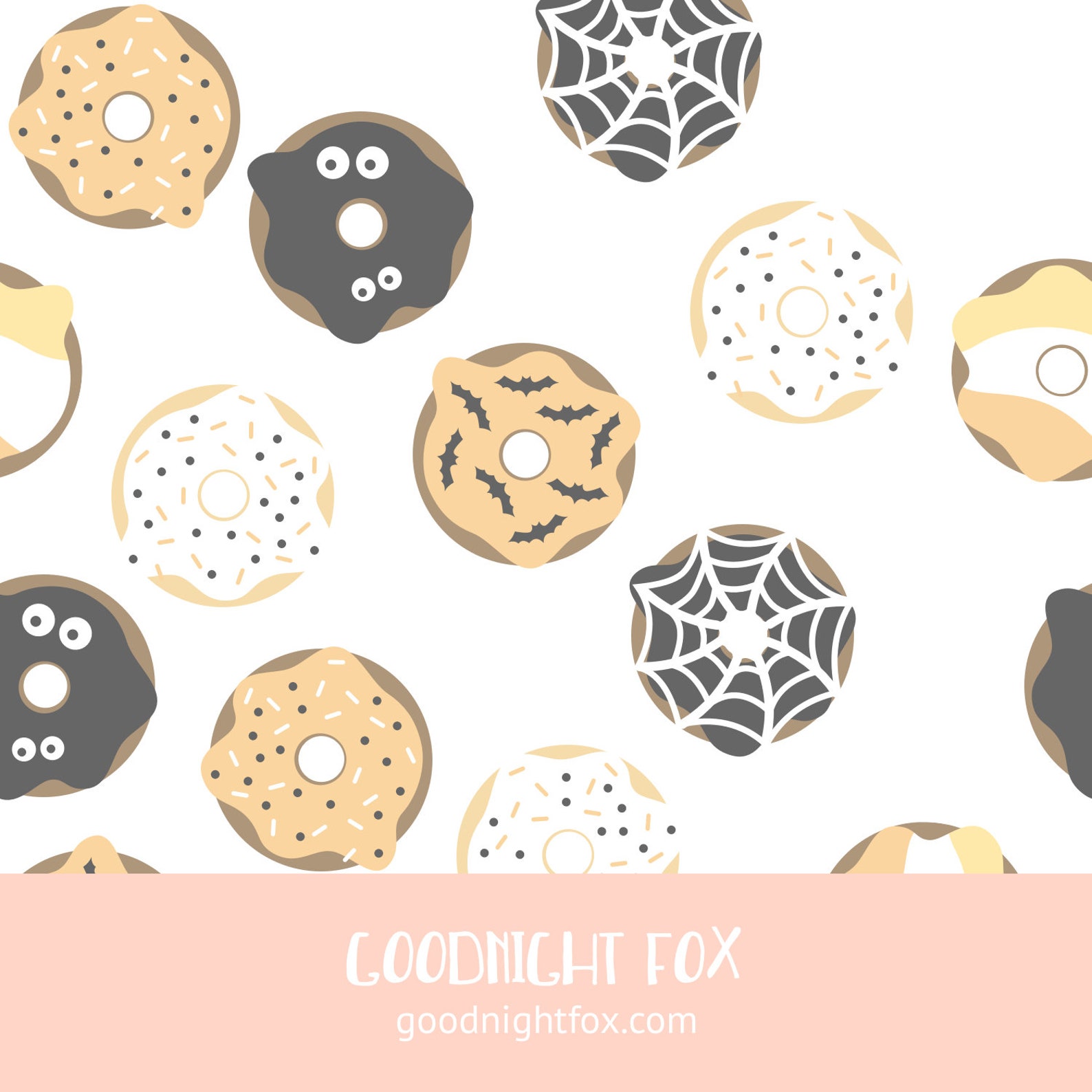 Halloween Donuts Seamless Fabric Designs Surface Designs Etsy