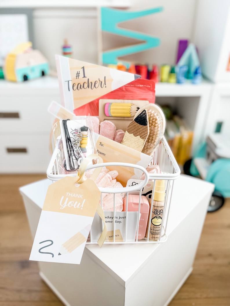Teacher Thank You Gift Basket Printable Theme Decoration Kit - Etsy