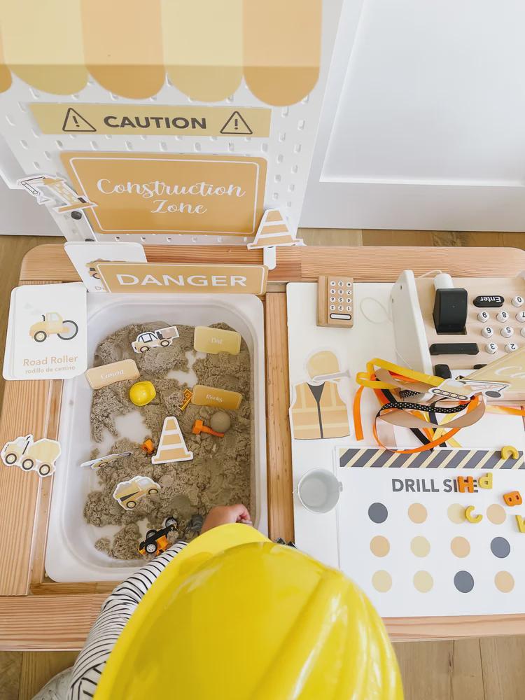 Dramatic Play Table Construction Zone Pretend Play Printable | Construction Dramatic Play ...
