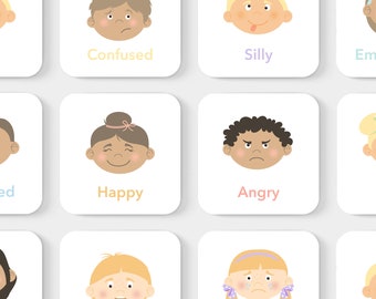 Emotions To Go Pocket Sized Learning Cards for Preschool and Toddler Education, Practice Learn Identify and Calm Emotions on the Go