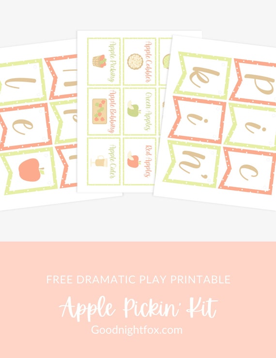 Apple Orchard Dramatic Play Printables Printable Play | Etsy