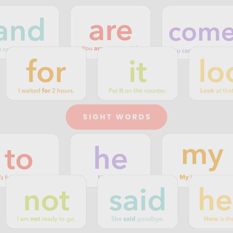 Learn to Read Flashcards Bundle | Early Reader Phonics Sight Words CVC Cards | Kindergarten Readiness Toddler Preschool Reading Games image 9
