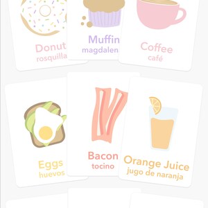 Breakfast Flashcards, Learning Breakfast, Foodie Flashcards, Learning Foods, Wooden Toy Food, Wooden Play Food, Kid's Kitchen, Toy Kitchen image 3