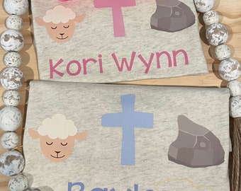 Personalized Easter Shirt for Children Custom Name Easter Shirt Girls Christian T shirt Children’s Easter Shirt Personalized Kids Easter Tee