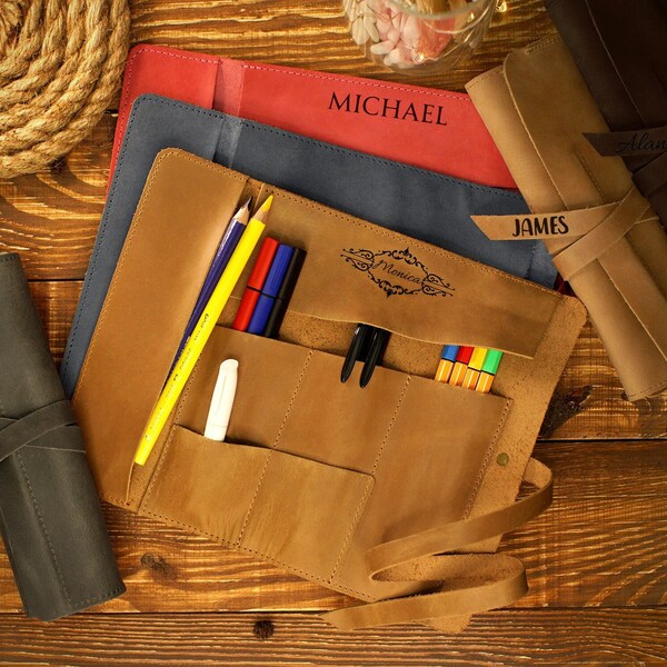 Roll up Pencil Case Etsy