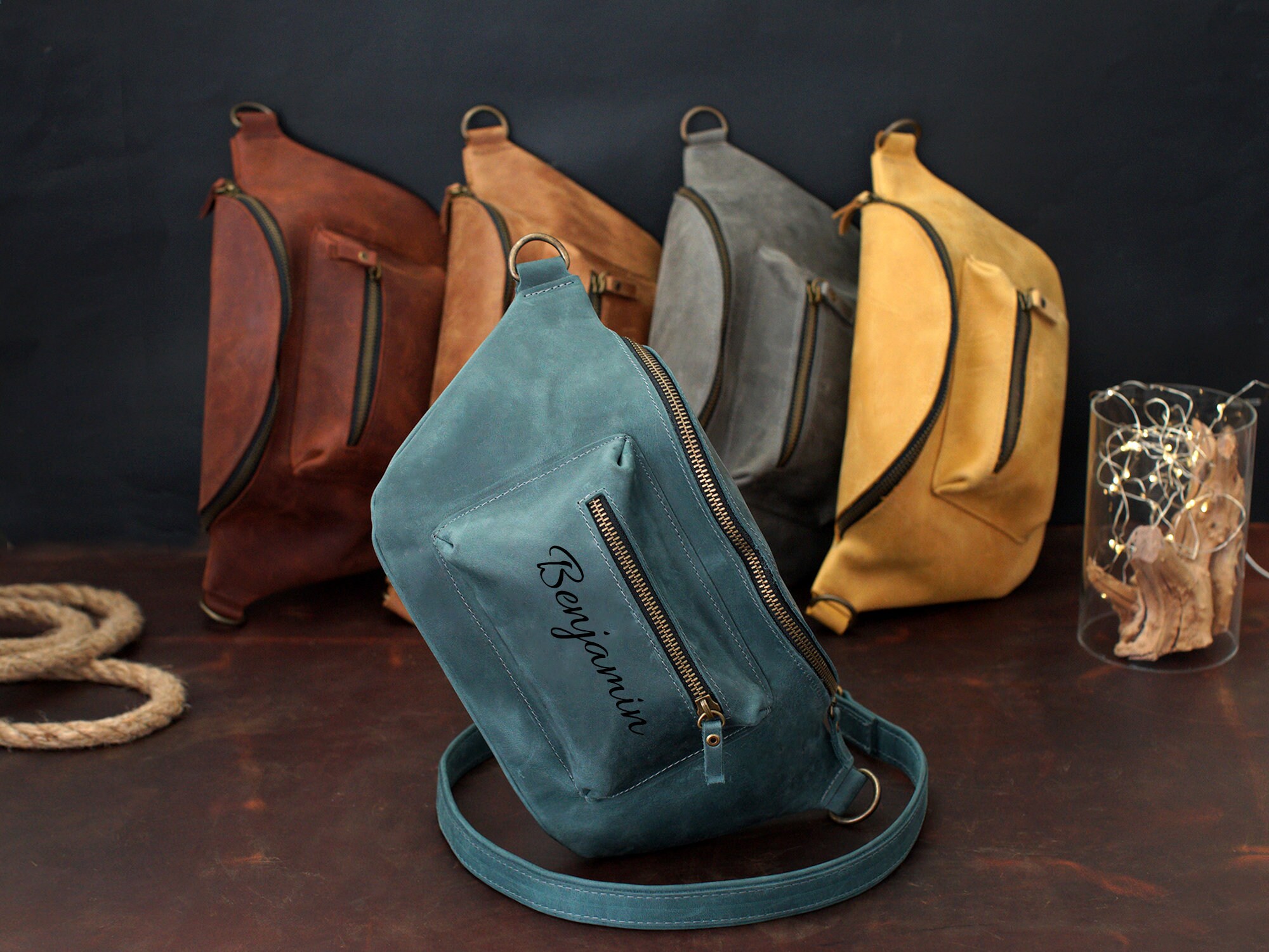 Leather Banana Bag - Etsy